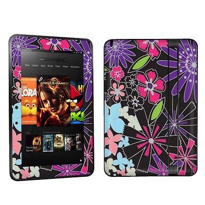  Kindle Fire HD 7 Case Decal Cover Skin Vinyl Sticker Flower