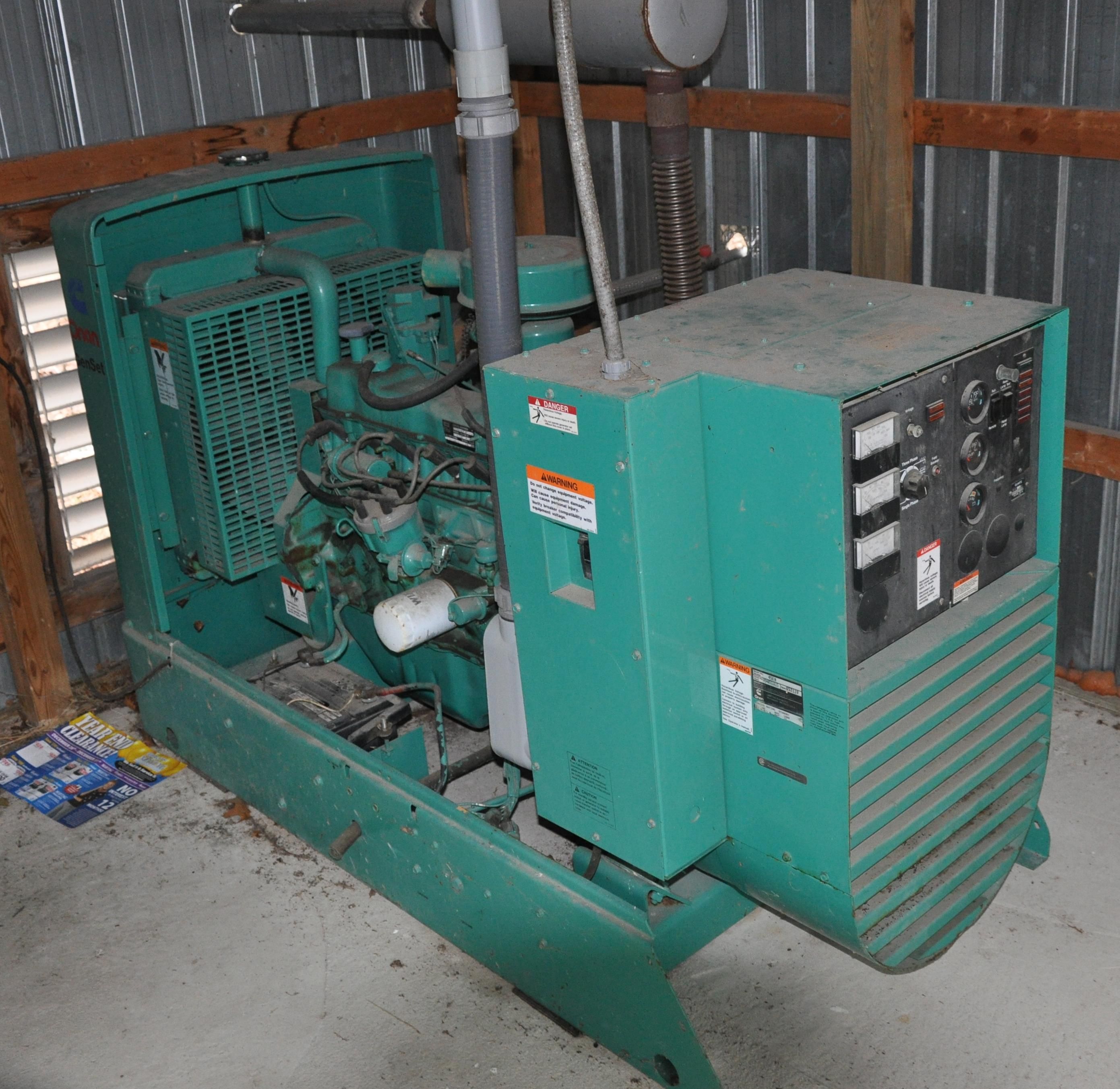 45K Generator Onan 45EM Low Hrs w Transfer Switch Propane