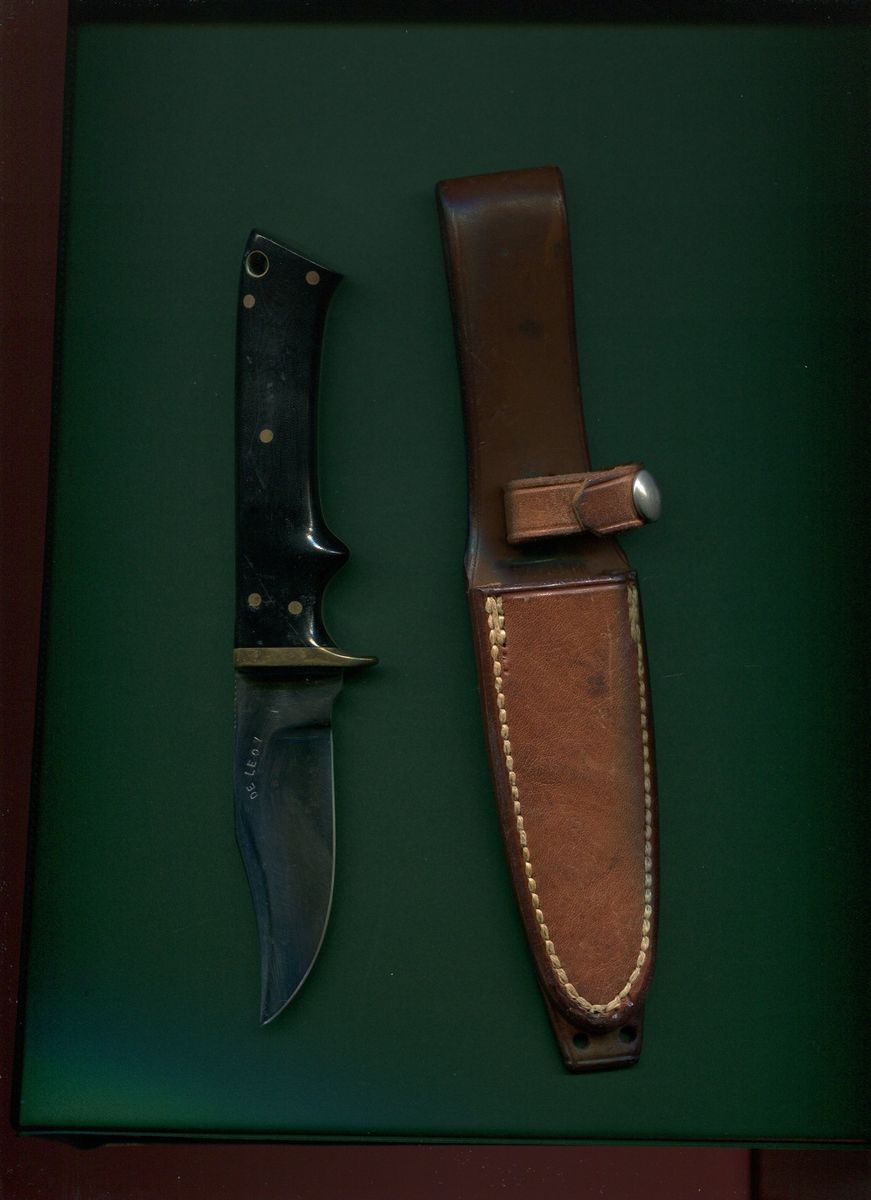 ENEDINO DE LEON CUSTOM MADE KNIFE with 3 1 2 INCH BLADE with ORIGINAL