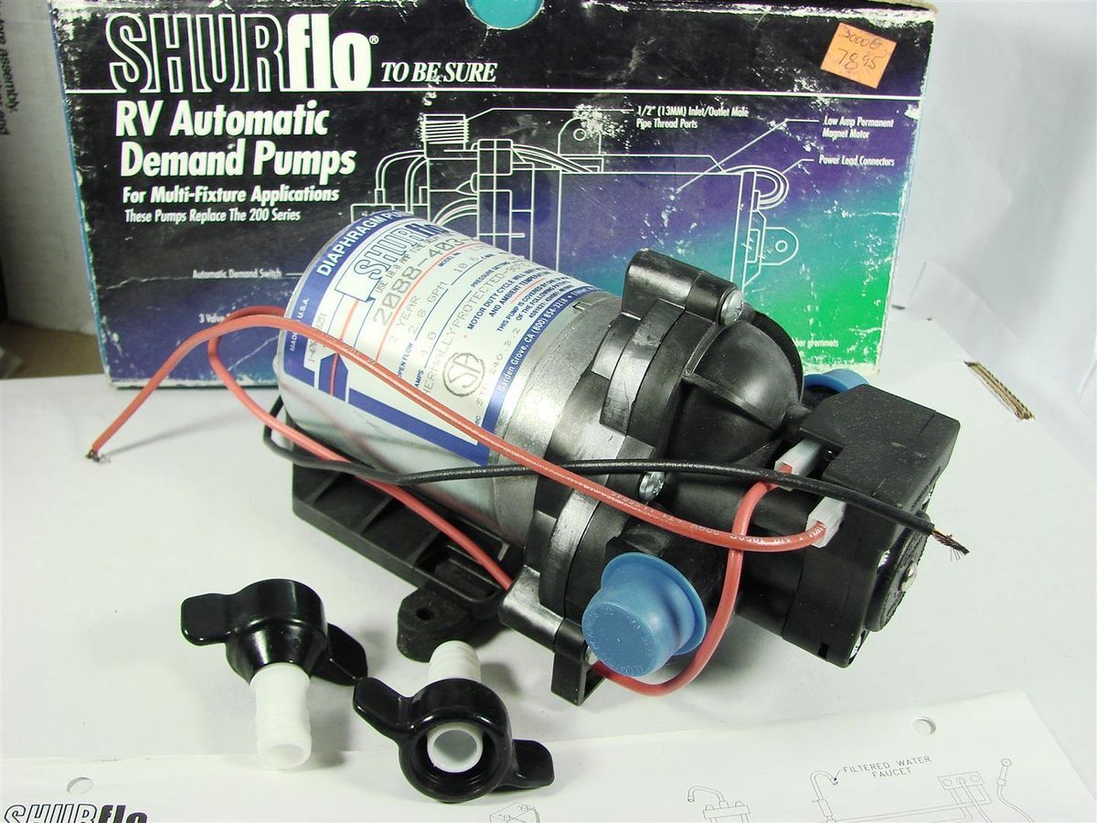 SHURFLO RV water pump REPLACES 200 series automatic demand 12V DC