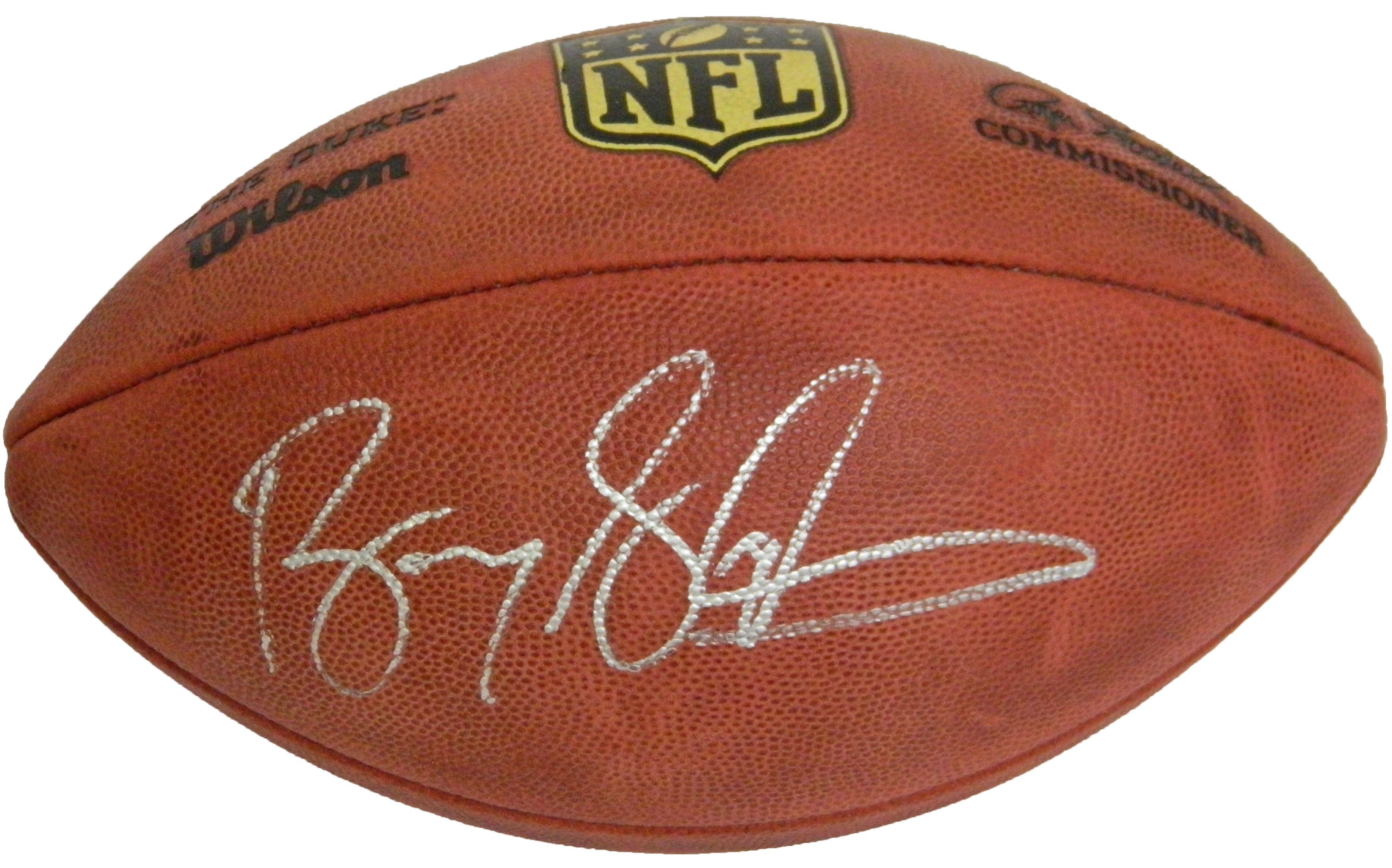 Lions Barry Sanders Signed Wilson Duke Official NFL Game Football