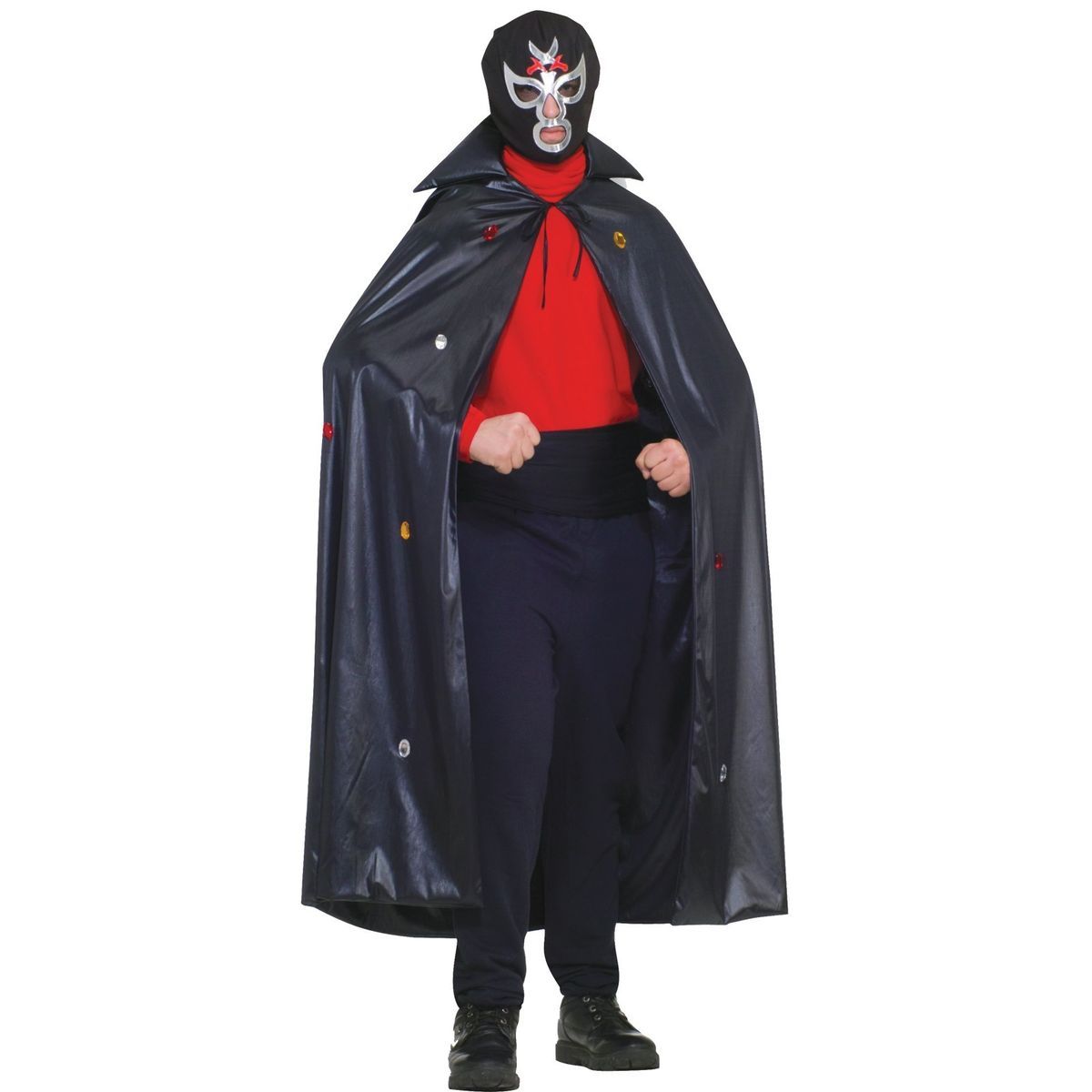  Black Luchador Lucha Libre Dress Up Halloween Adult Costume