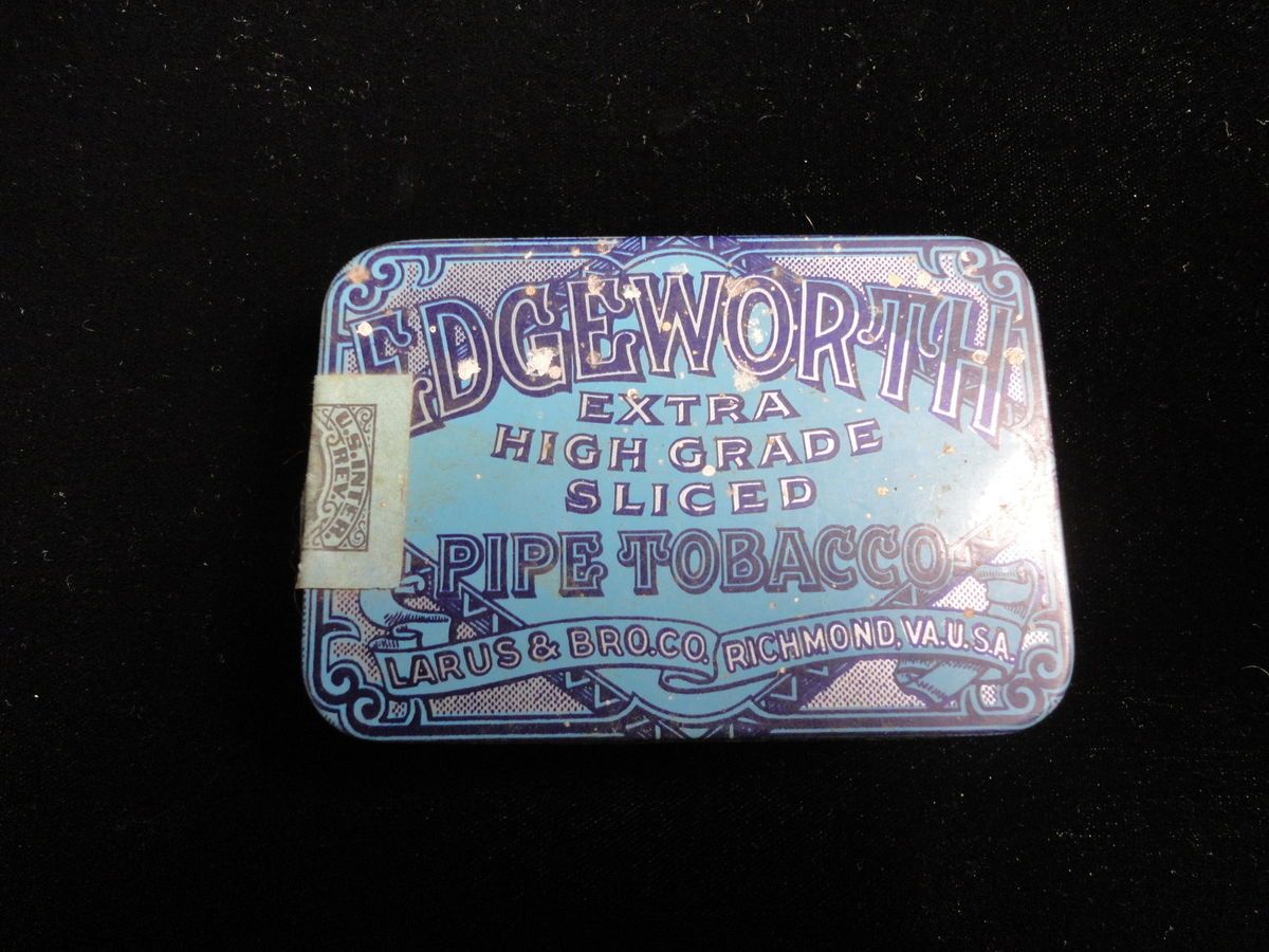 Vintage Edgeworth Tobacco Tin Pipe Tobacciana Larus Bro Co USA