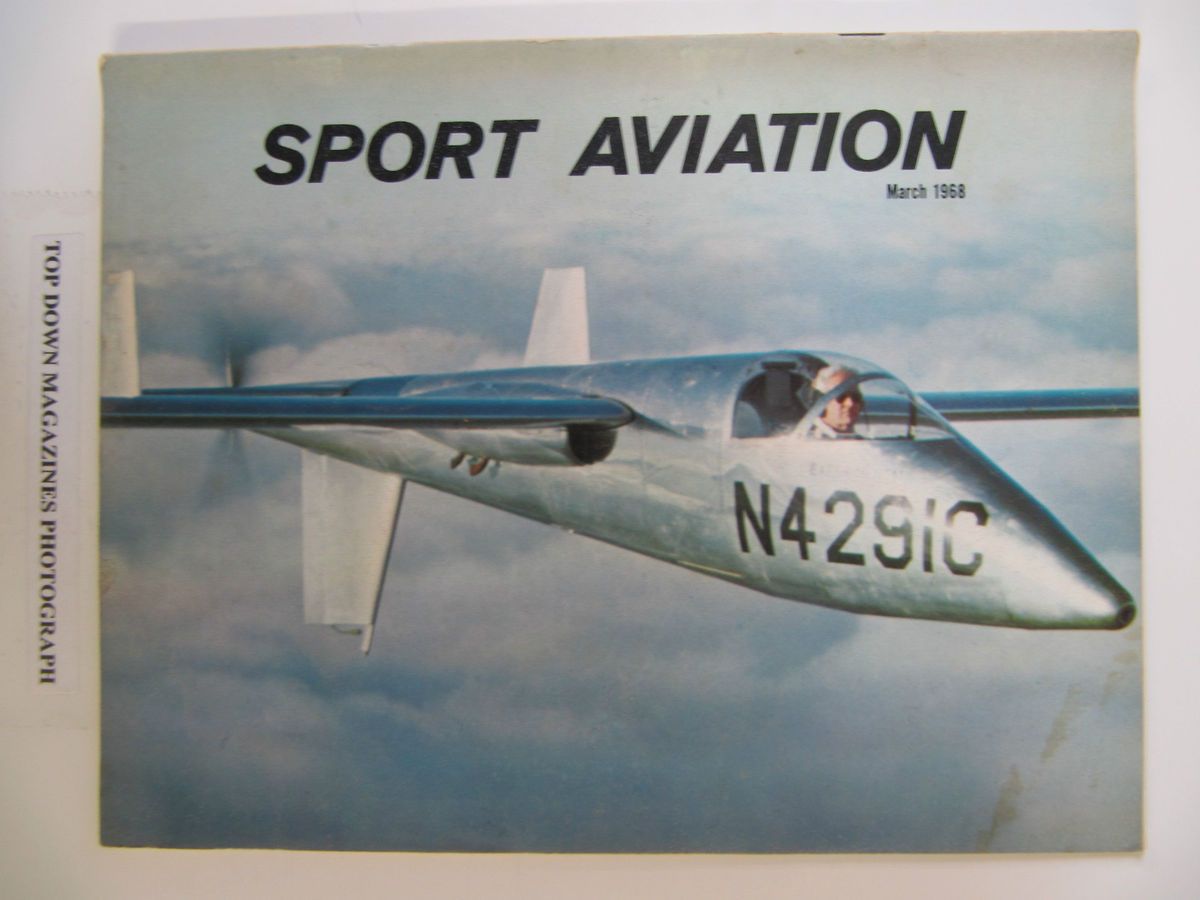 Sport Aviation Magazine March 1968 Victor Martin & Tiger Moth