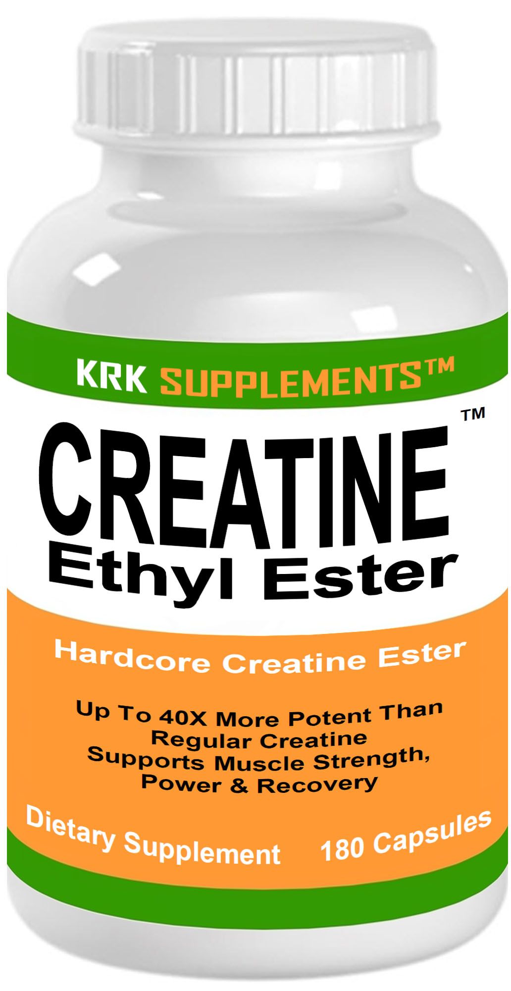 Bottle Creatine Ethyl Ester HCL 180 Capsules CE2 Build Muscle KRK