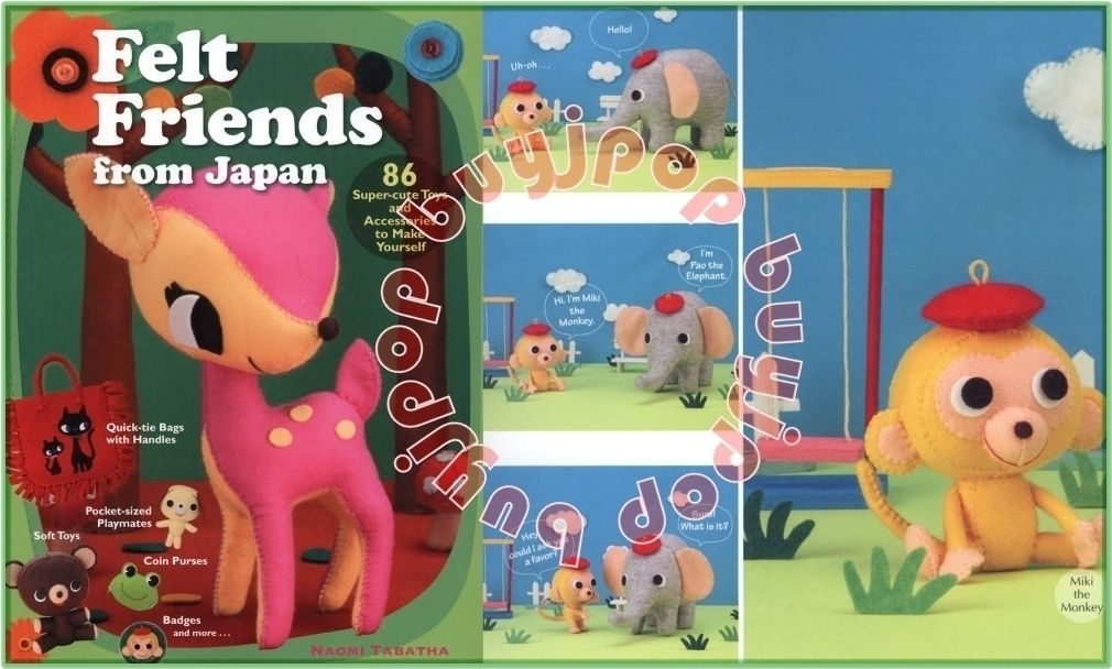 English Japanese Craft Pattern Book FELT Animal Friends Vol 1 OUT OF