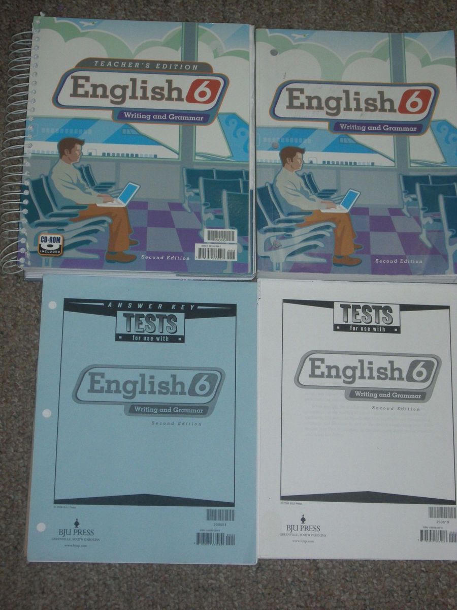 BJU Bob Jones 6th Grade 6 English Writing and Grammar Set 2nd Edition