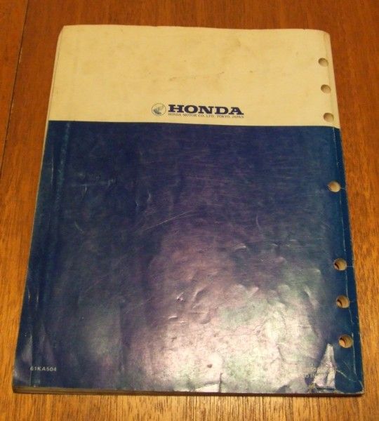 1985 1986 Honda CR500R Official Shop Manual 61KA504