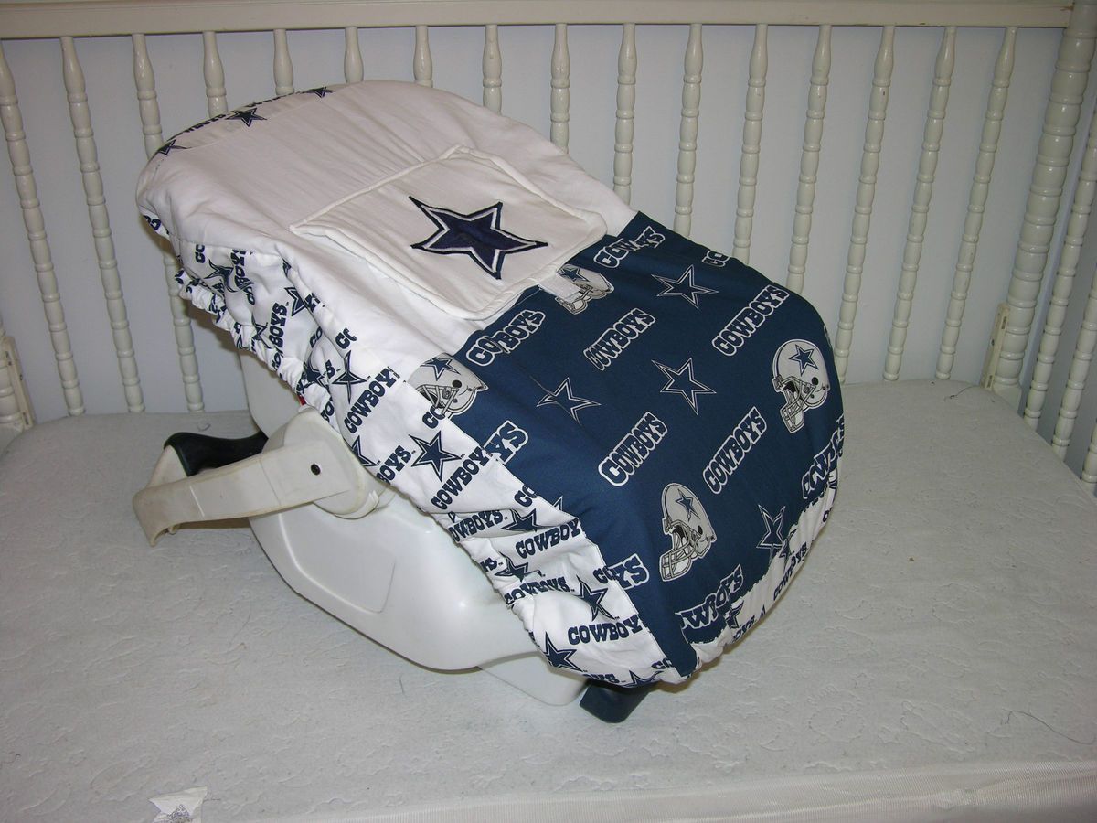 New Car Seat Carrier Cover M w Dallas Cowboys Fabric