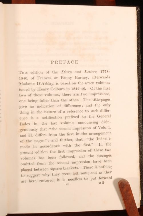 details the diaries and correspondence of frances burney madame d