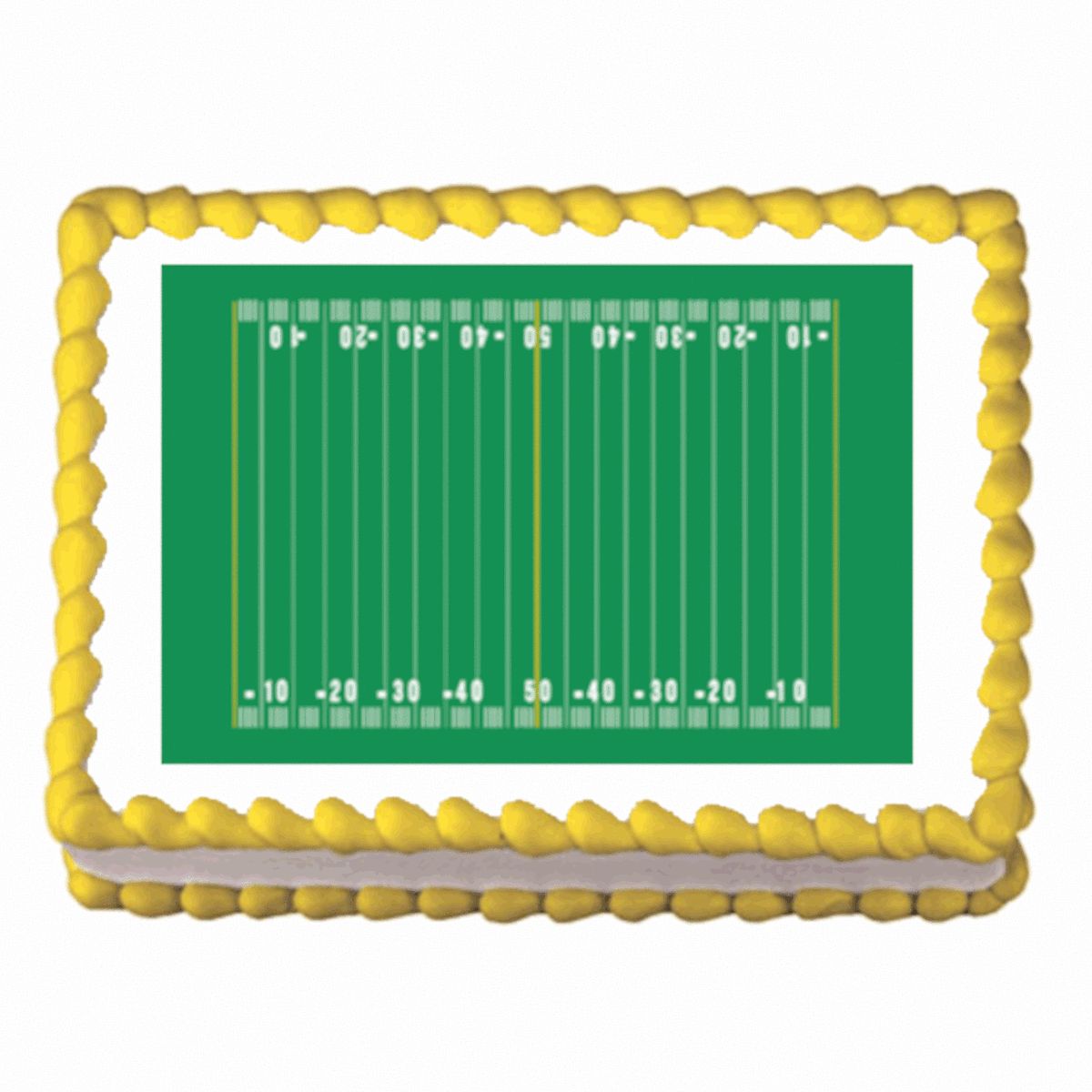 NFL Football Field Edible Cake Topper Decoration Image