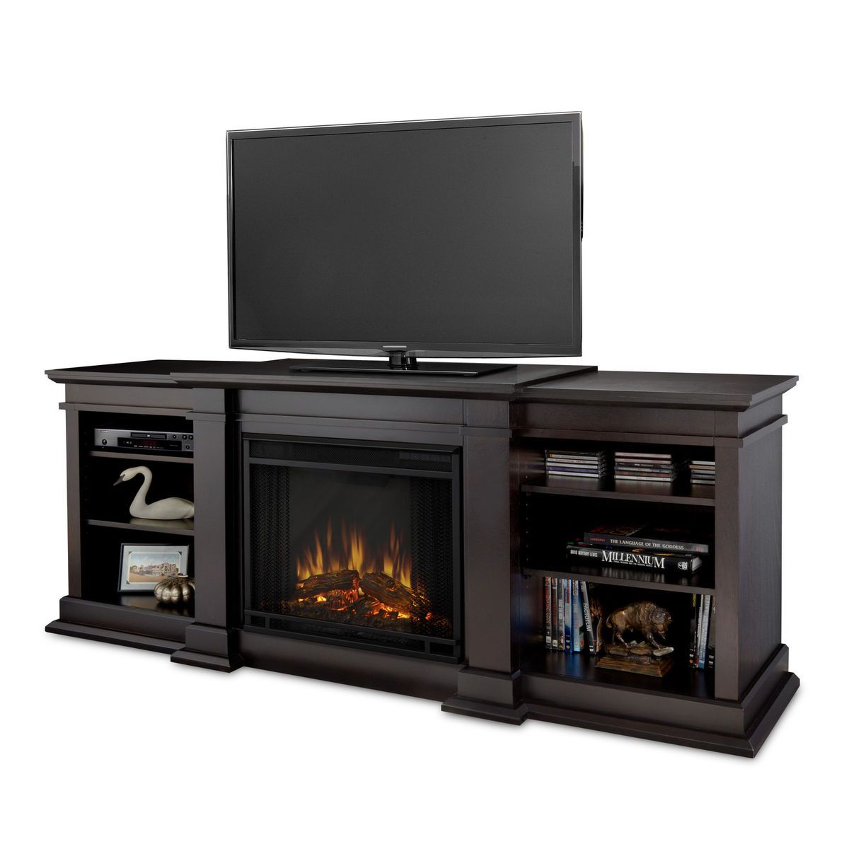 Real Flame FRESNO Portable Electric Fireplace Entertainment Center