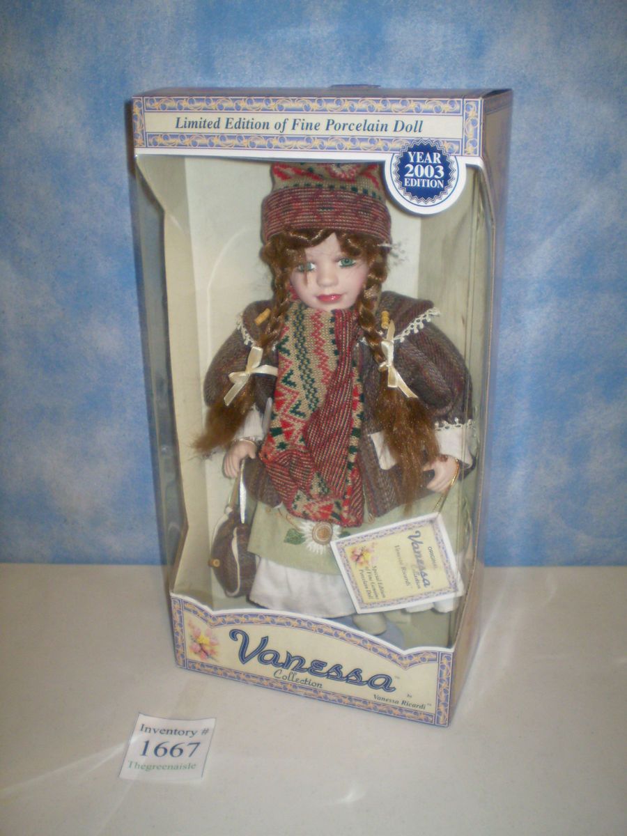 New Vanessa Ricardi Collection 2003 Limited Edition Porcelain Doll