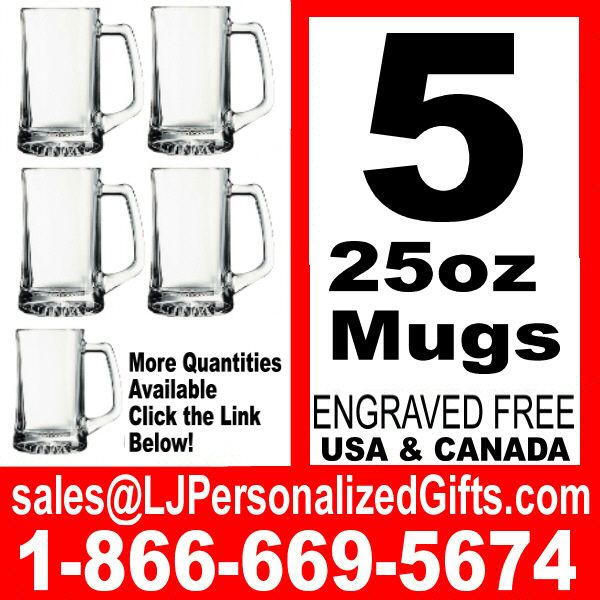 Beer Mug 25oz Engraved Groomsmen Gift Personalized A6