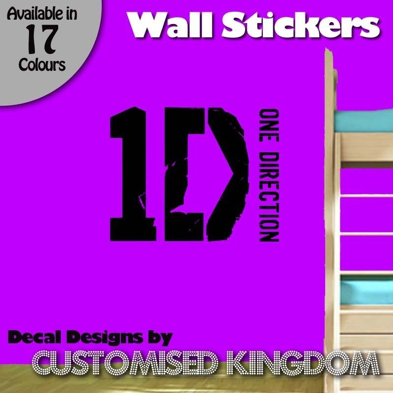 one direction 1d logo wall art decal sticker kit 2