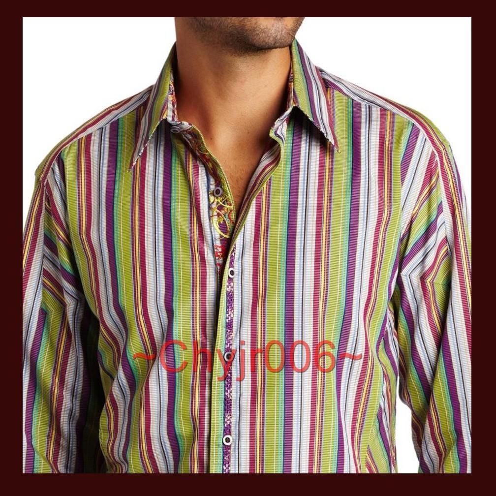 Robert Graham PARIS XL Bright Multi Color Embroidery Trims Sport Shirt