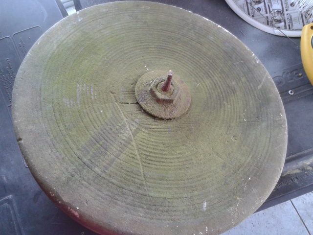 Antique Grindstone Millstone sharpening stone grain grinder wheel