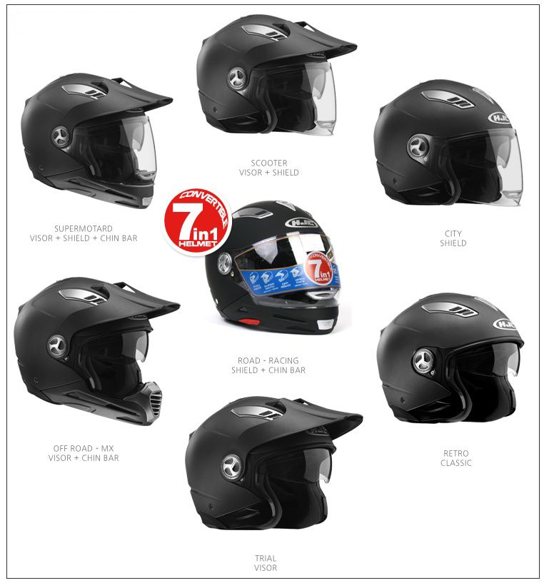 Motorcycle Helmet HJC Is Multi Metal Silver Large