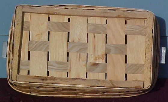 Woven Shaved Wood Antique Picnic Basket Vintage Tray Minnesota Lake