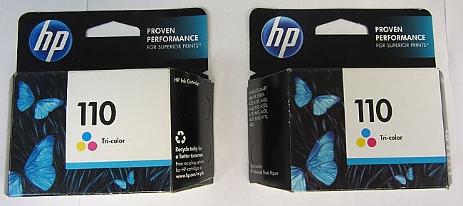 HP Combo Pack 110 Tri Coloroffice Jet Ink Cartridges CB304AN Two