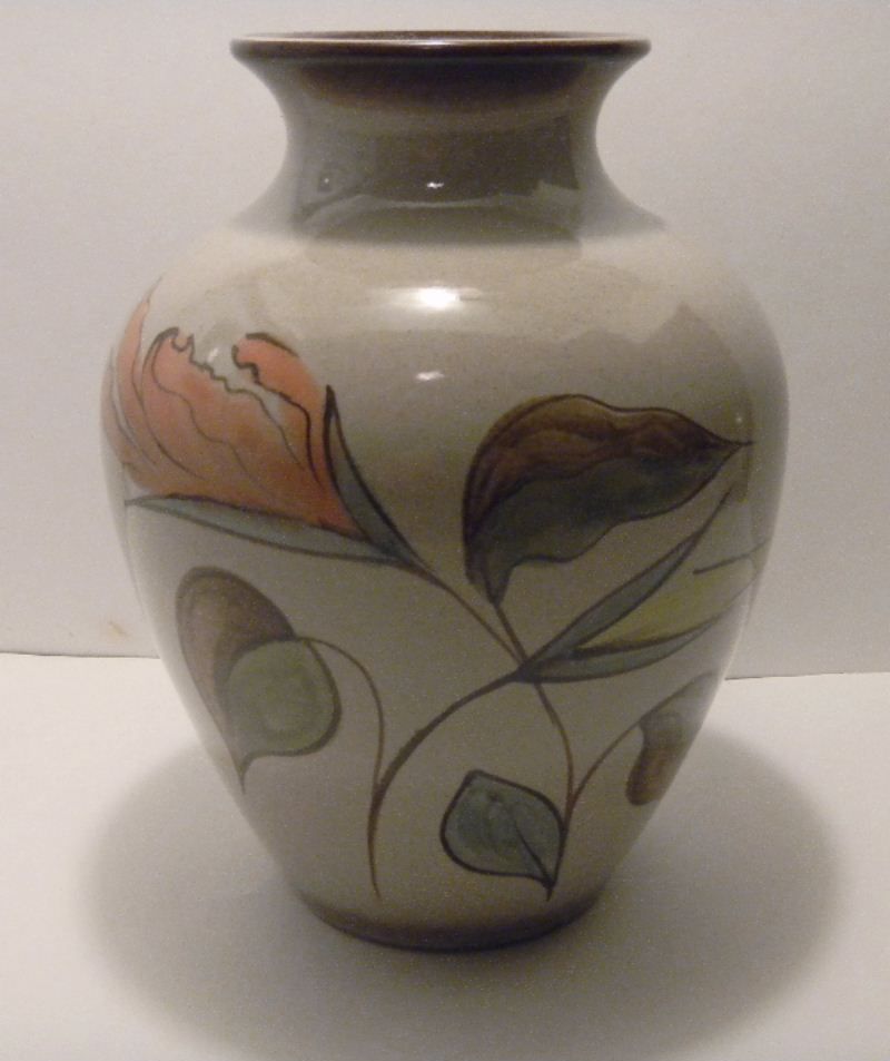 Gorgeous Denby Polycrome Vase Hand Painted Stoneware