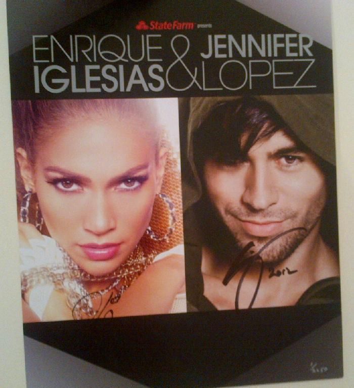 Autographed Limited Edition Tour Lithograph Enrique Iglesias & JLO