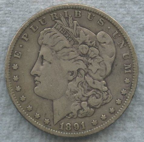 1891 Morgan Dollar in “Fine” Condition