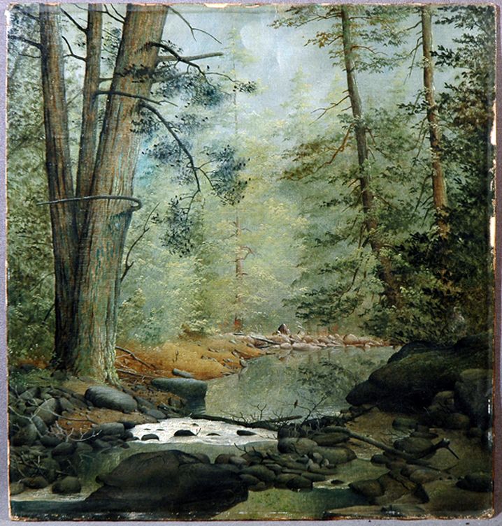  American Landscape Creek Scene by James Hope American 1818 1892