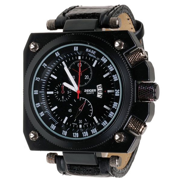 2011 Big Unusual Rock Heavy Black Men Quartz Watches