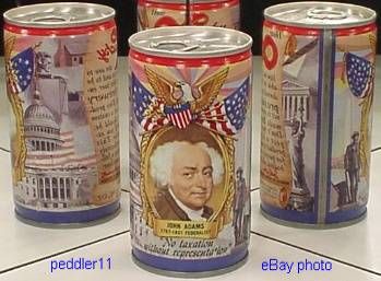 Lucky John Adams President Beer Can Cans California 595