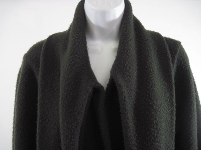 John Patrick Brown Wool Tie Front Sweater Cardigan Sz M  