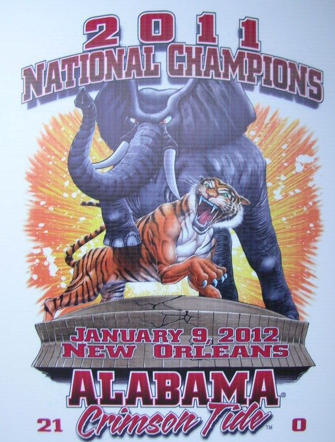 2011 NCAA National Champions Alabama Crimson Tide LSU Tigers T Shirt s M L XL  