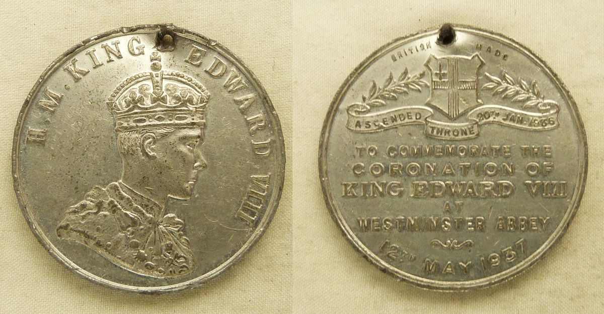 Medals Great Britain 1937 Coronation King Edward VIII