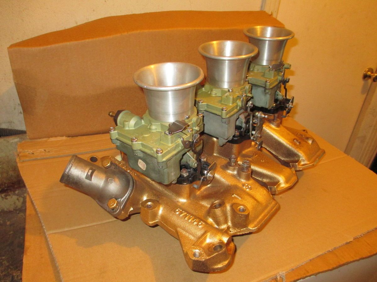 1957 1958 Olds J2 Tri Power 3x2 Intake Manifold Rockester Carburetors