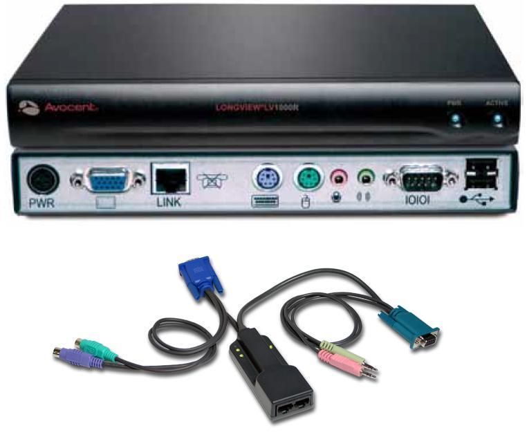 Avocent Longview LV1000R 1000R KVM Switch Extender Receiver Amiqdm PS2