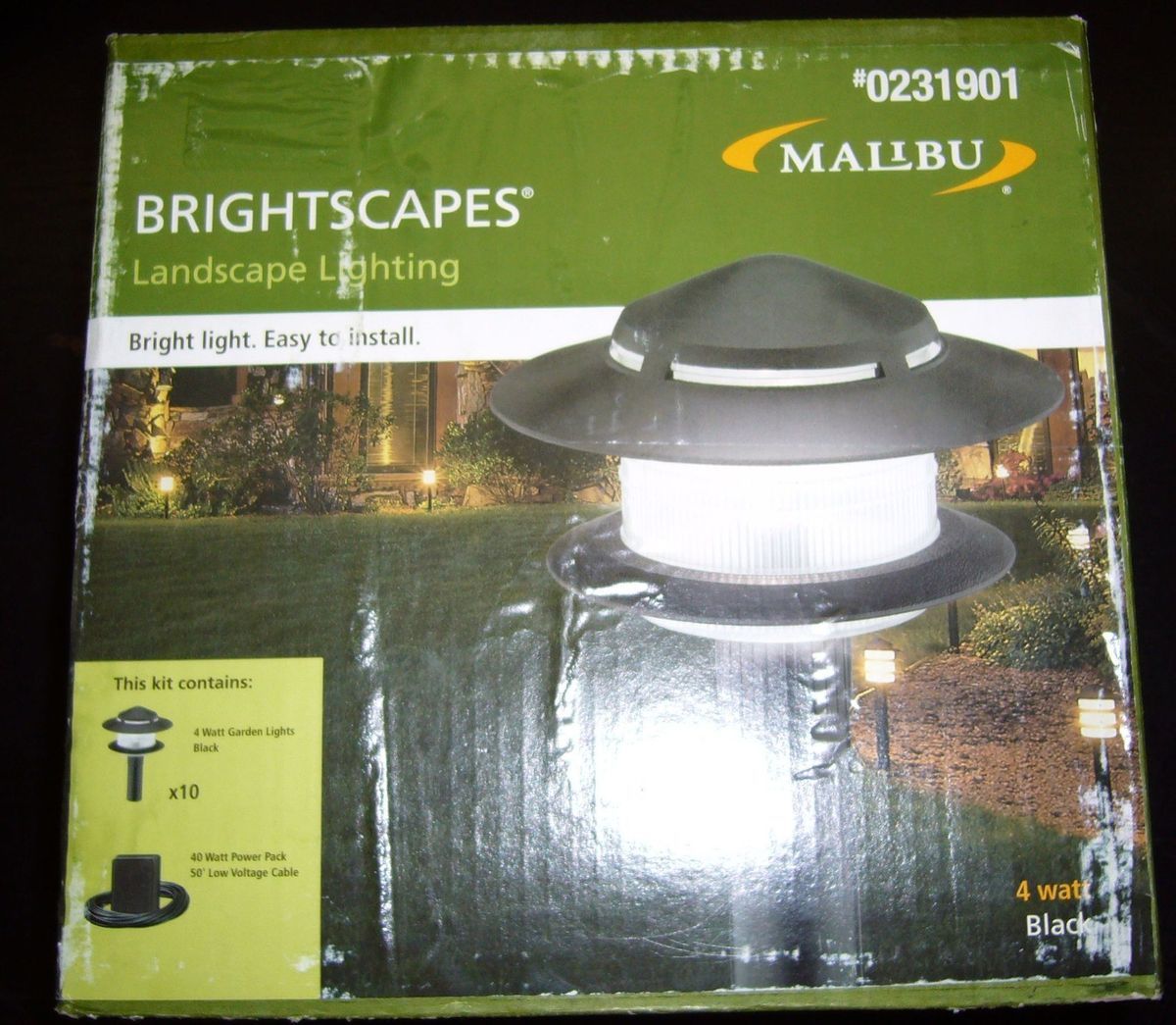 10 Light Landscape Lighting Kit 4W 0231901 Includes Cable Power Supply