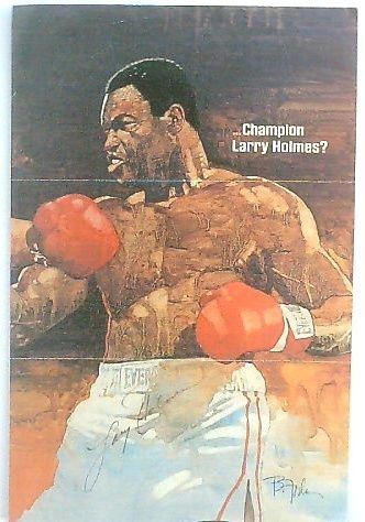 Larry Holmes Autograph Boxing Signature Signed on Page