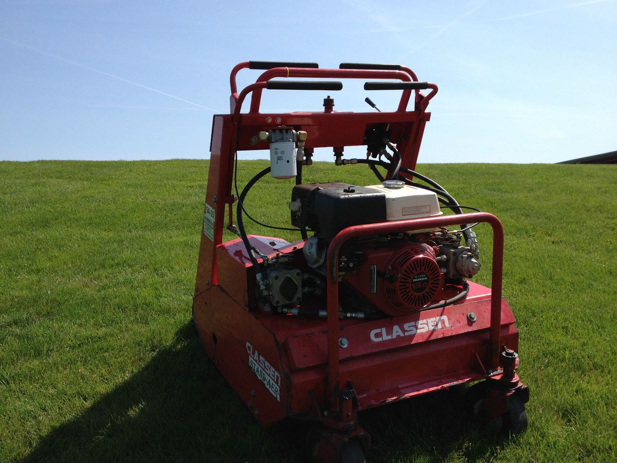 on Stand on Zero Turn Commercial Core Lawn Aerator Stand Aer
