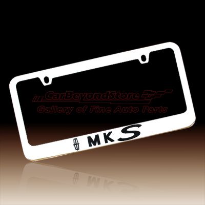 Lincoln MKS Chrome Brass License Plate Frame, Lifetime Warranty + Free
