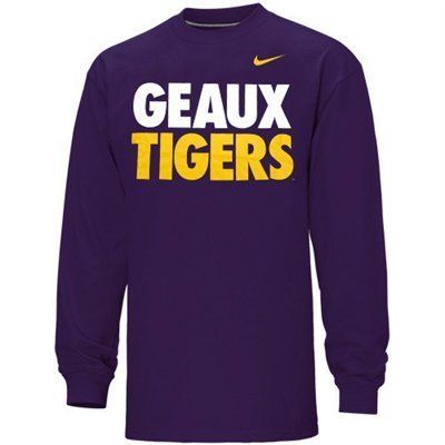 LSU Tigers Geaux Tigers Shirt Jersey by Nike Adult 2XL