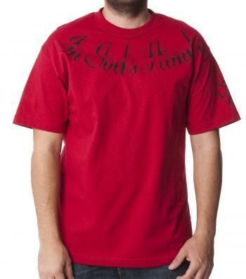 Metal Mulisha Jeremy Lusk in Gods Hand Red Short Sleeved T Shirt Small