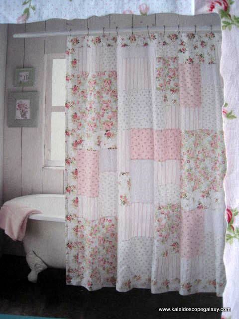 Chic Campbell Shower Curtain Shabby Chic Cottage Shower Curtain