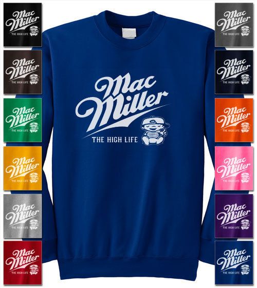 Mac Miller High Life Knock T Shirt Hip Hop sweat Gang Wiz Jumper