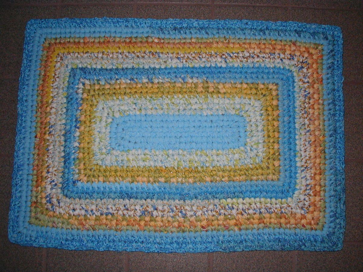 Rectangle Crochet Rag Rug