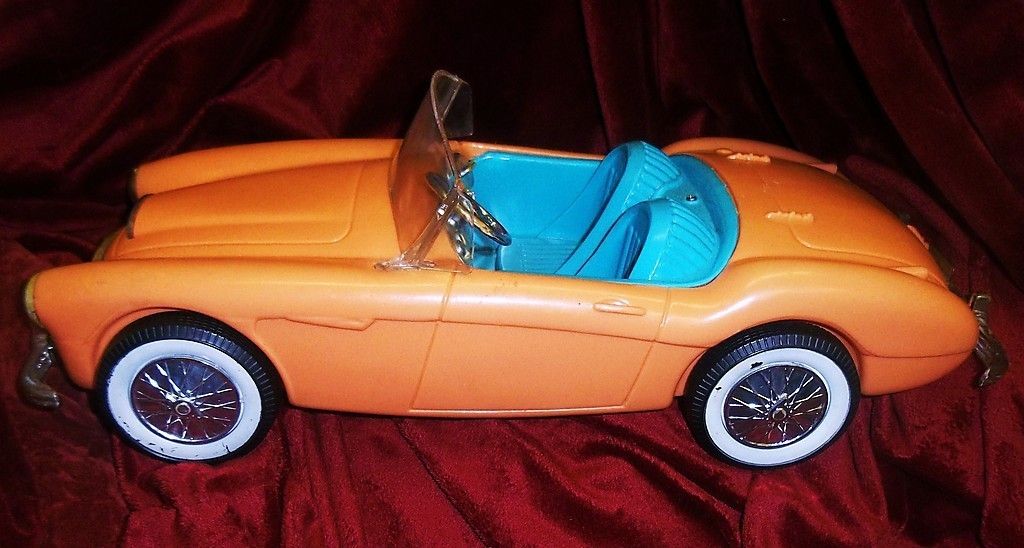 Barbie Doll Mattel Irwin Austin Healey 1960 Sports Race Car Toy Scale