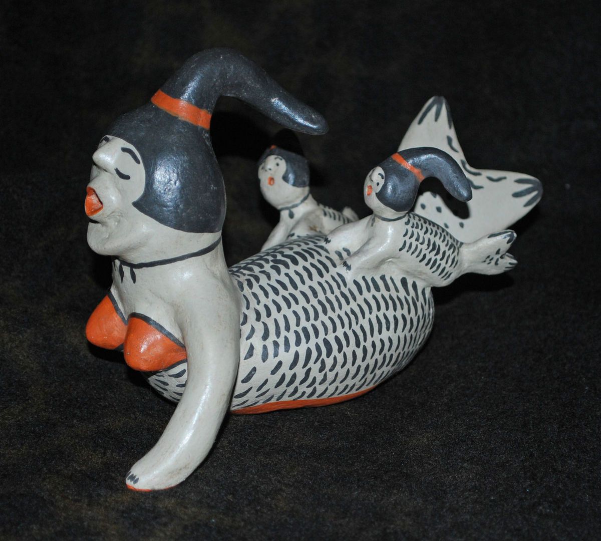 Pottery Polychrome Storyteller Mermaid by Martha Arguero 9L