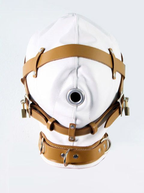 Genuine Leather Medical Sensory Deprivation Hood Mask Size M L
