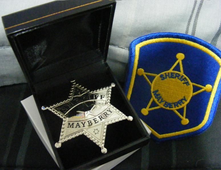 SHERIFF MAYBERRY BADGE using original tv show badge art prop Andy
