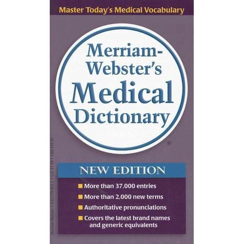 New Merriam Websters Medical Dictionary Merriam W 0877798532