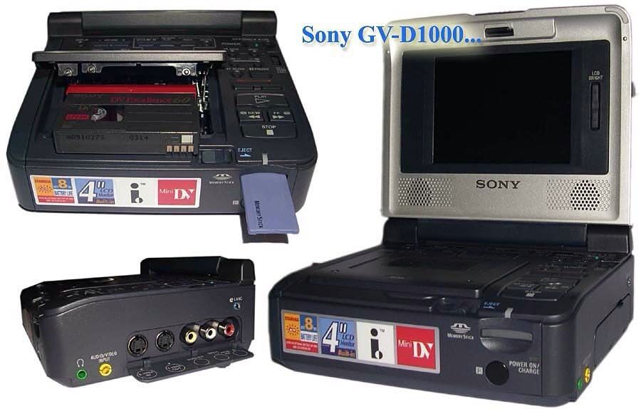 Sony GV D1000 MiniDV Mini DV Player Recorder Video Walkman GVD1000.